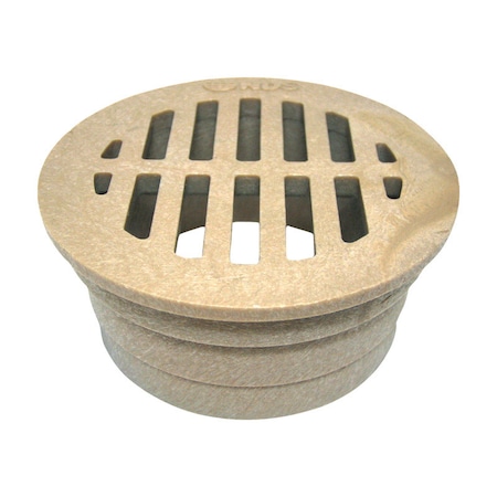 B & K NDS 3 in. Sand Round Polypropylene Drain Grate 16S